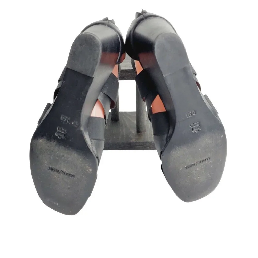 Donald Pliner Lelle Women's Black Strappy Caged Wedge Sandals Sz 9.5M - Picture 4 of 10